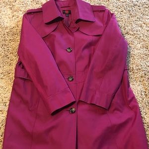 Pink Plus Size Women’s Trench Coat